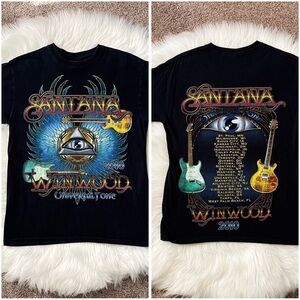 2010 Santana Winwood Shirt Universal Tone Tour